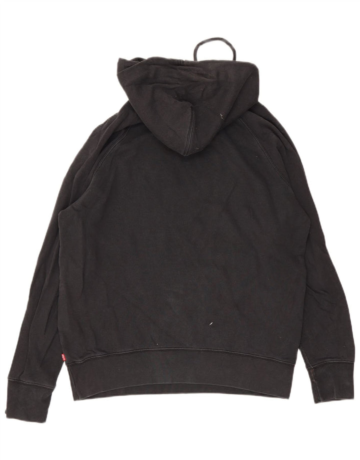 Męski sweter z kapturem z grafiką Levi's, średni czarny, bawełniany