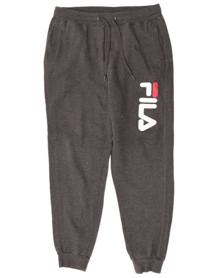 Męskie spodnie dresowe Fila Graphic Joggers IT 52, duży, szary poliester