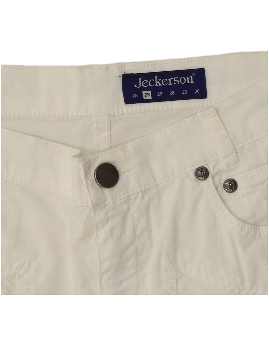 Damskie bermudy Jeckerson W26 Small White Cotton