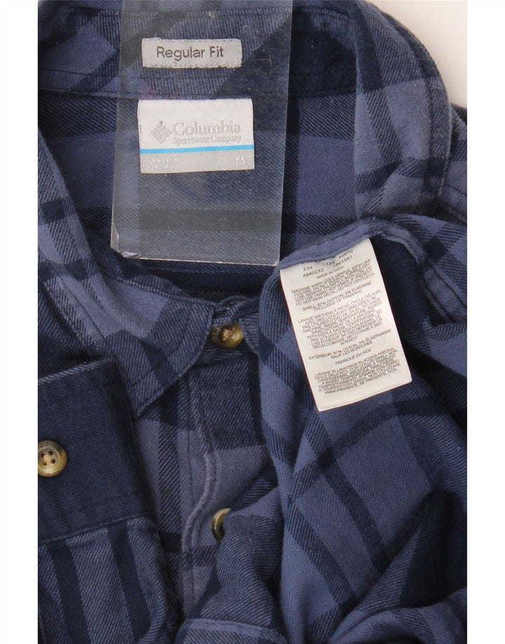 Męska koszula flanelowa Columbia Omni-Wick o regularnym kroju, w średnią granatową kratkę
