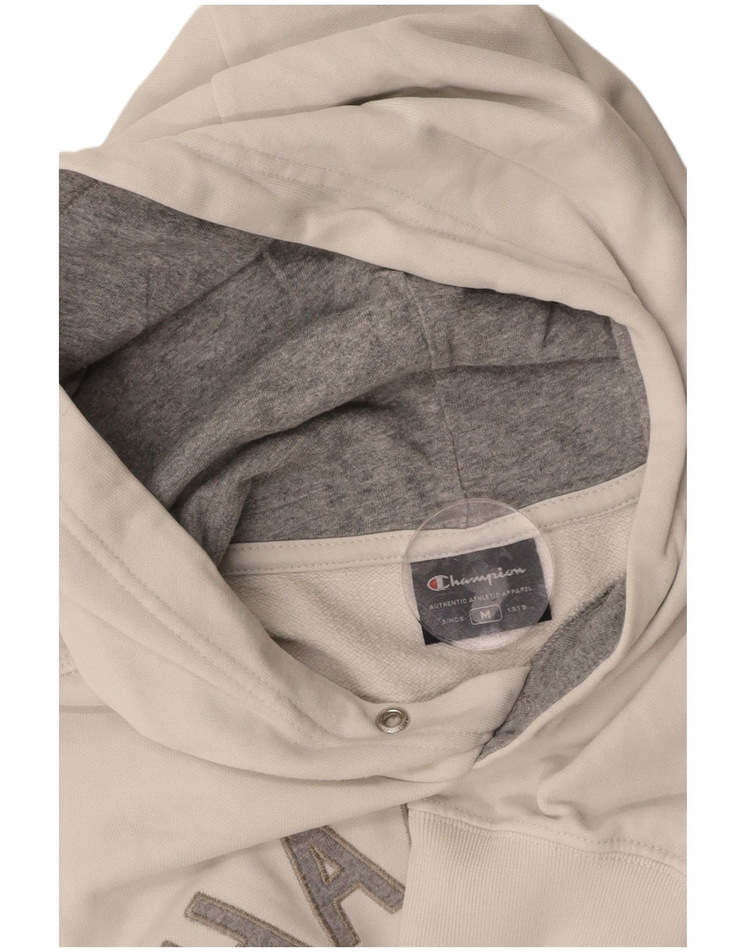 CHAMPION Mens Graphic Hoodie Jumper Medium White