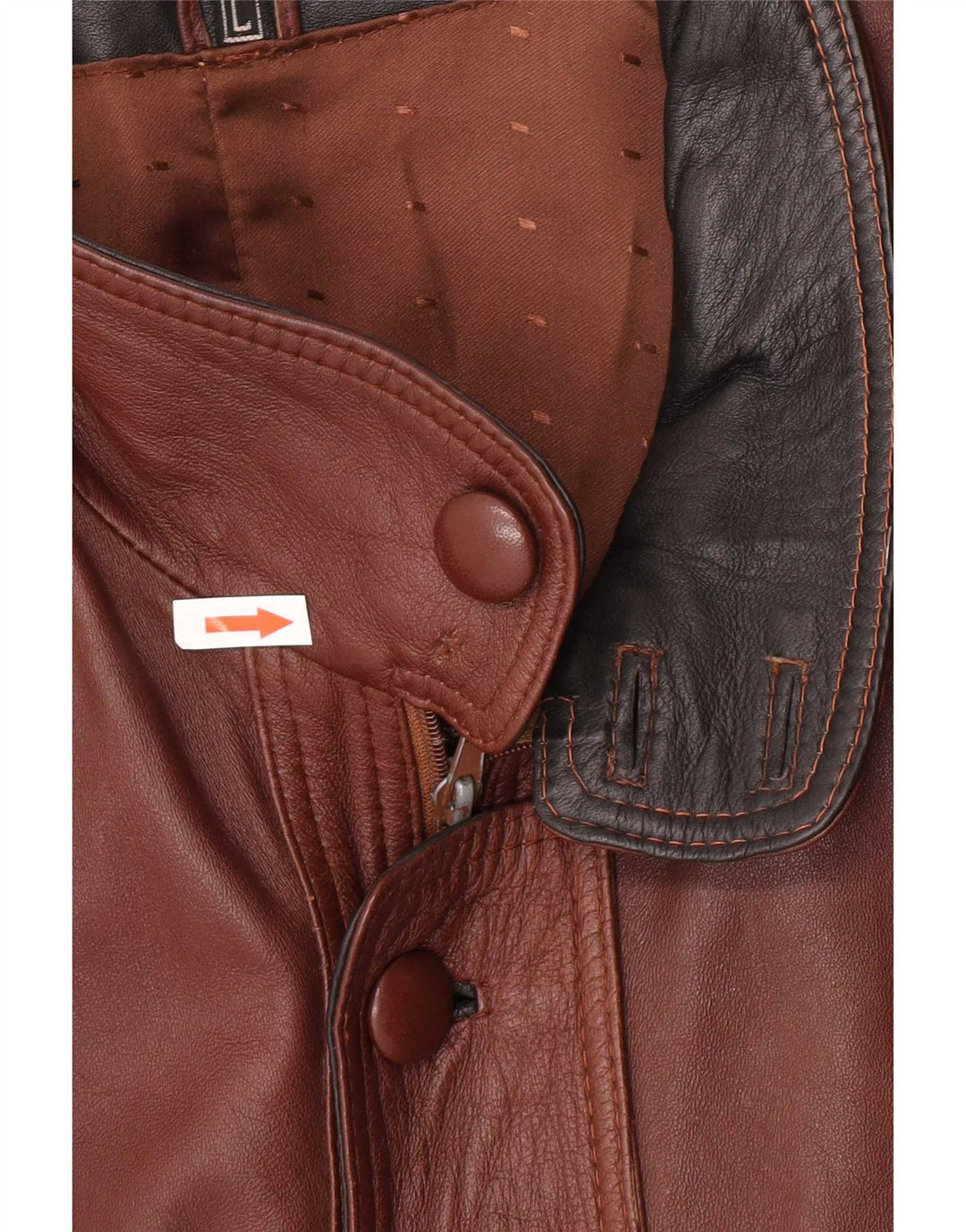 Vintage męska kurtka skórzana bomber UK 40 duża brązowa