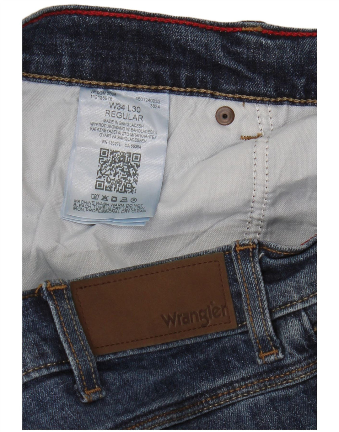 Męskie jeansy Wrangler Regular Straight W34 L30 Niebieskie bawełniane