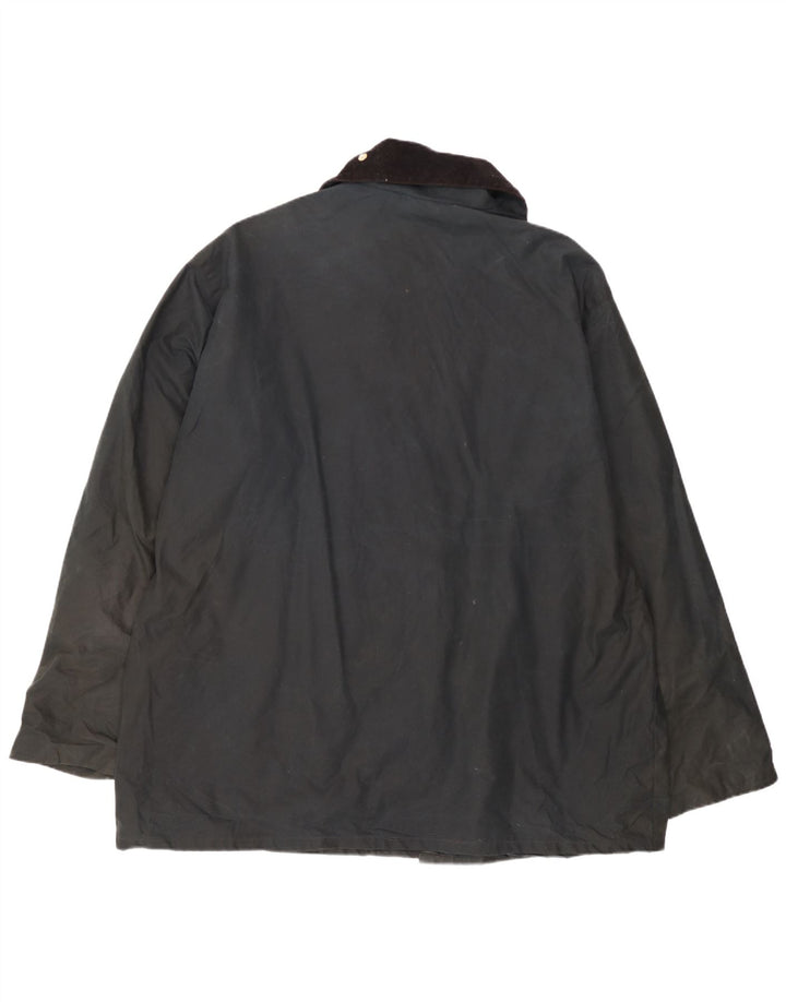 Męska kurtka z woskowanej bawełny Miller & Simons UK 42 XL, czarna