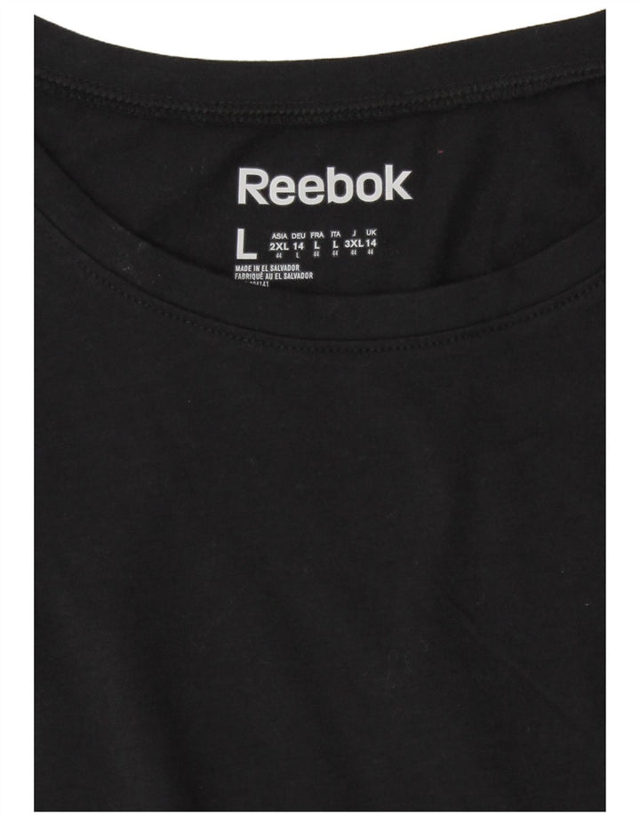 T-shirt damski Reebok Top UK 14 Średni czarny