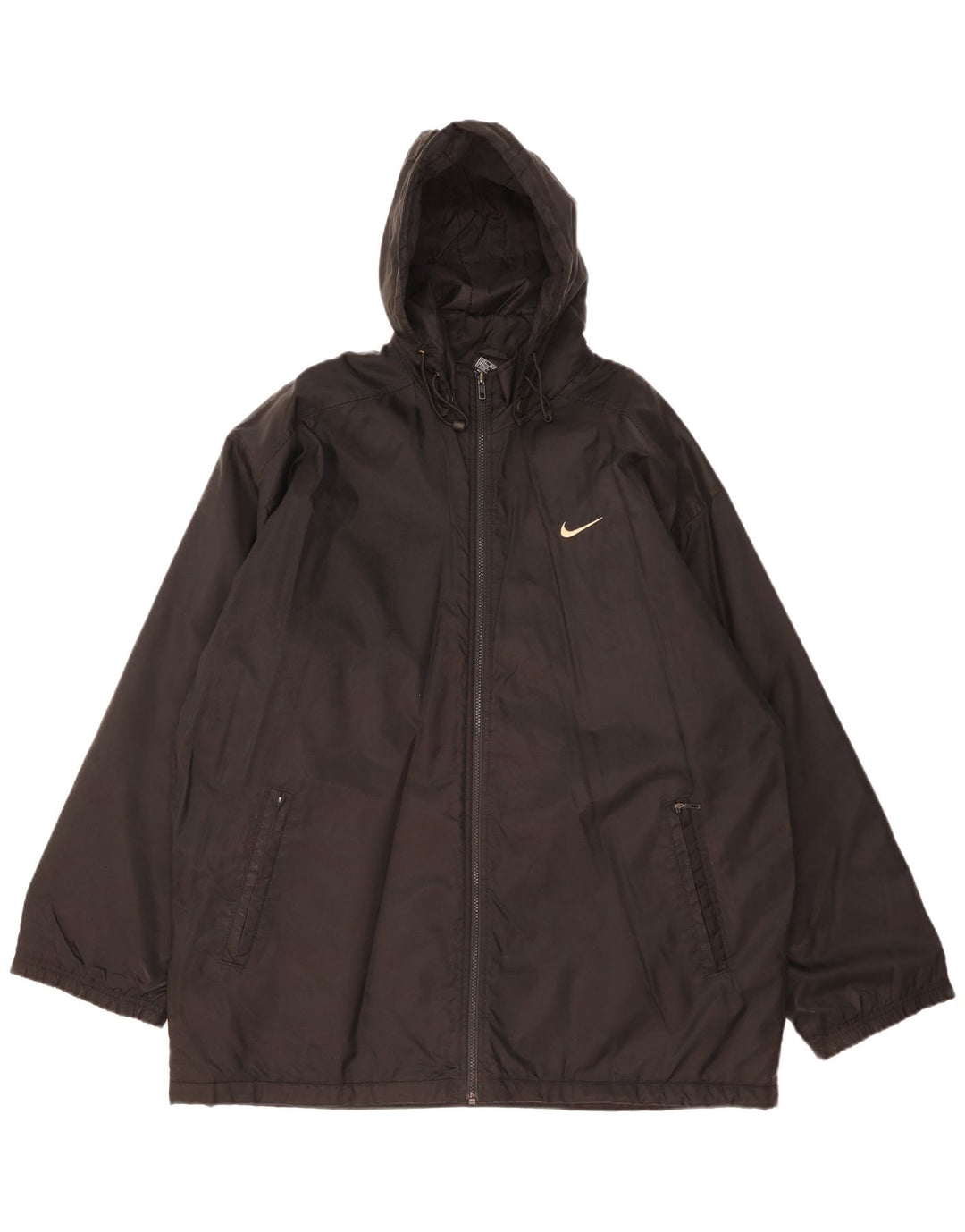 Męska wiatrówka z kapturem Nike Graphic UK 42/44, duży czarny poliester