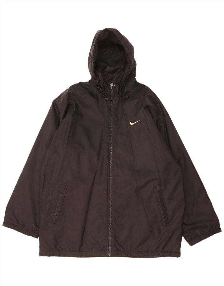 Męska wiatrówka z kapturem Nike Graphic UK 42/44, duży czarny poliester