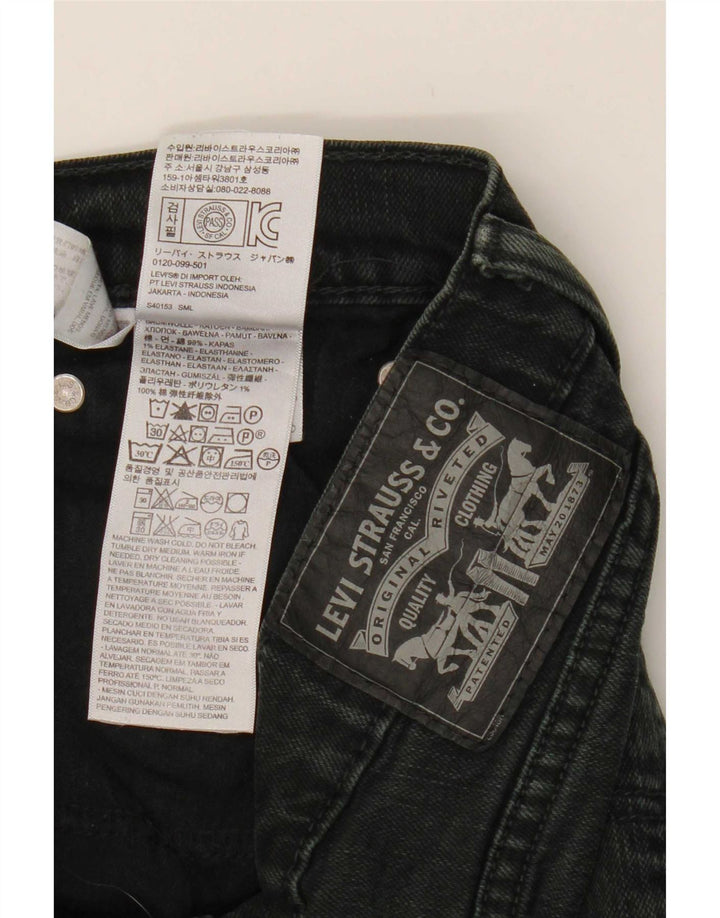 Damskie proste dżinsy Levi's W32 L30 Czarna bawełna