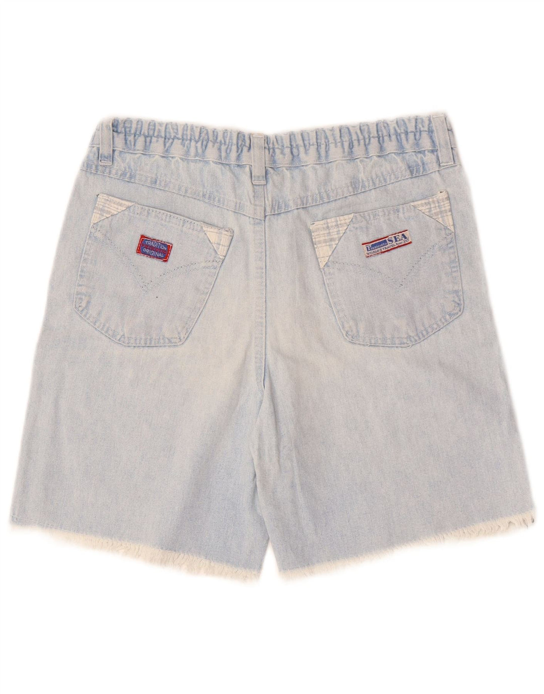 VINTAGE Boys Denim Shorts 13-14 Years W28 Blue