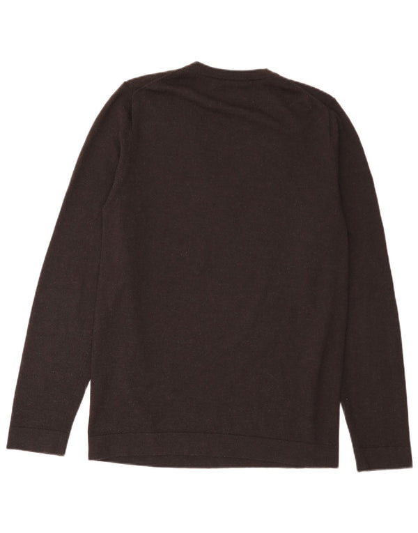 Damski sweter Drykorn z dekoltem w kształcie litery V, UK 18 XL, brązowa wełna merynosów