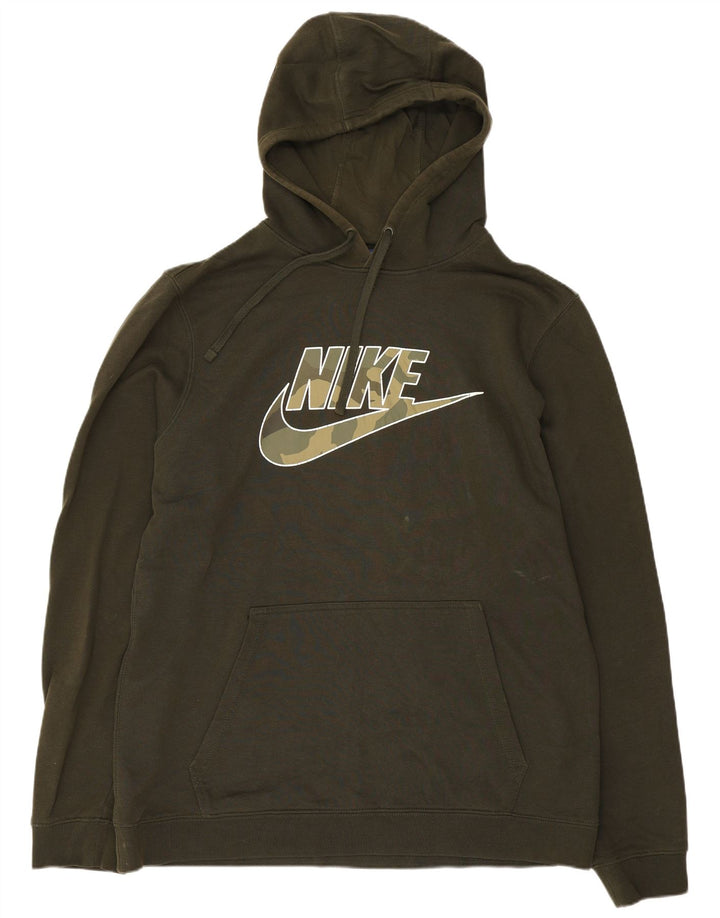 Męski sweter z kapturem Nike z grafiką, duży, khaki