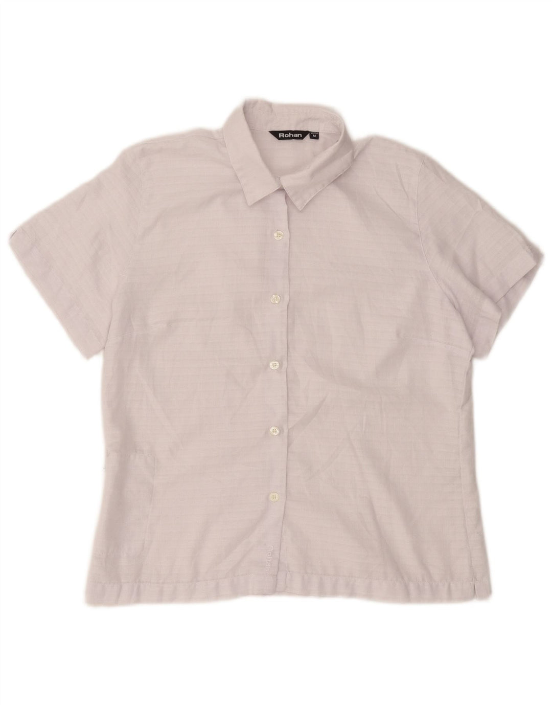 Damska bluzka koszulowa z krótkim rękawem Rohan UK 14, średni, biały poliester w kratkę