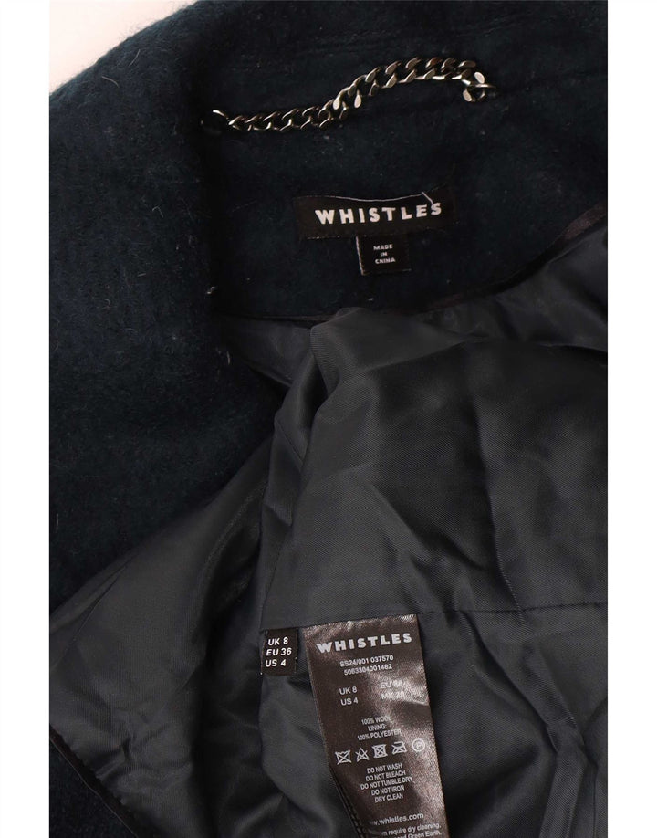 Whistles Damski płaszcz oversize UK 8, mały, granatowy, wełniany