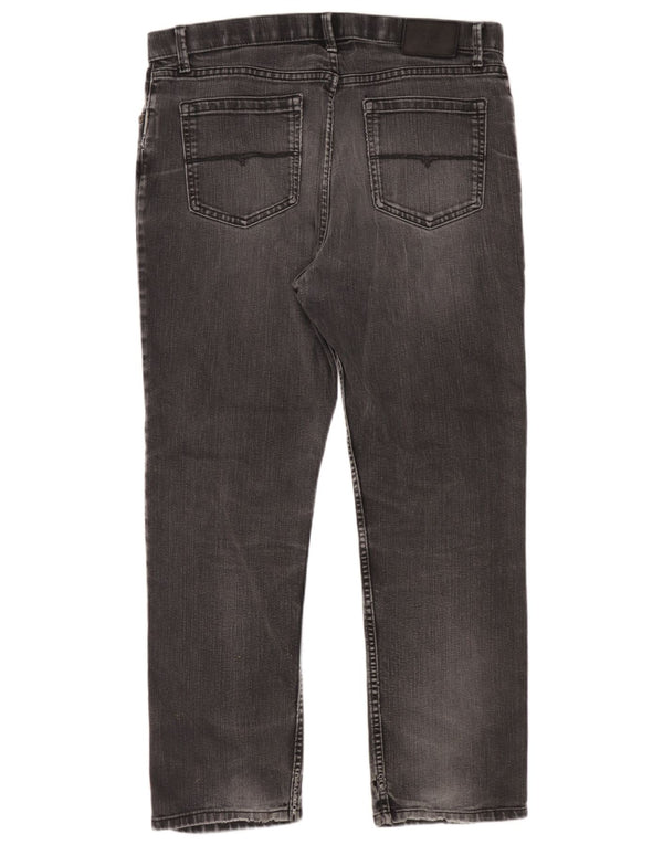 Marks & Spencer Mens Tapered Jeans W36 L29 Grey Cotton