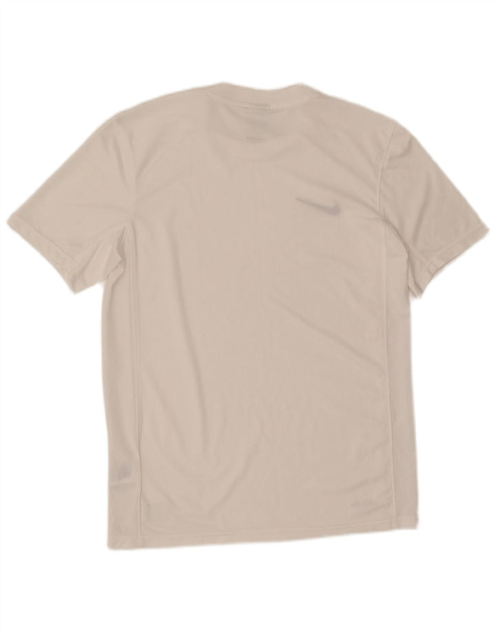 Męski T-shirt Nike Dri Fit Top, średni biały poliester
