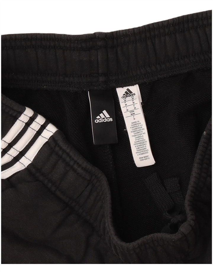 Męskie spodenki sportowe Adidas, średnie czarne, bawełniane
