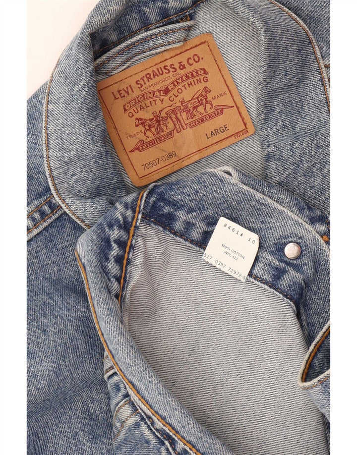 Męska kurtka dżinsowa Levi's UK 40, duża, niebieska, bawełniana