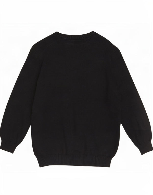 JP 1880 Męski sweter z dekoltem w łódkę, 4XL, czarny, bawełniany