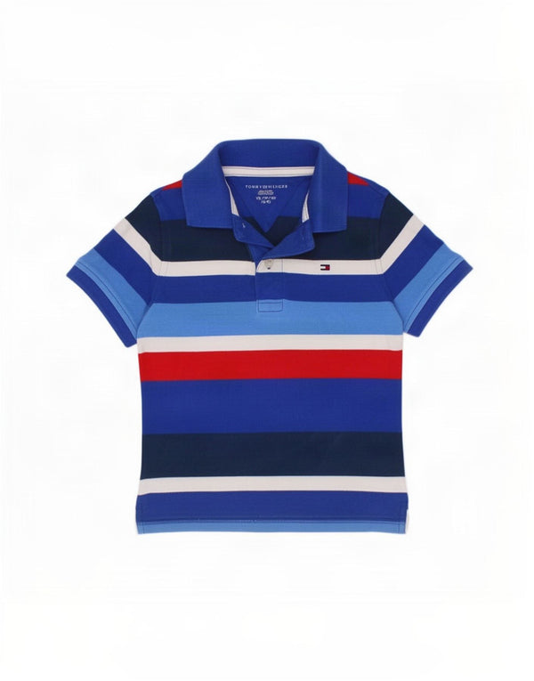 Chłopięca koszulka polo Tommy Hilfiger 4-5 lat XS, niebieska bawełniana w paski