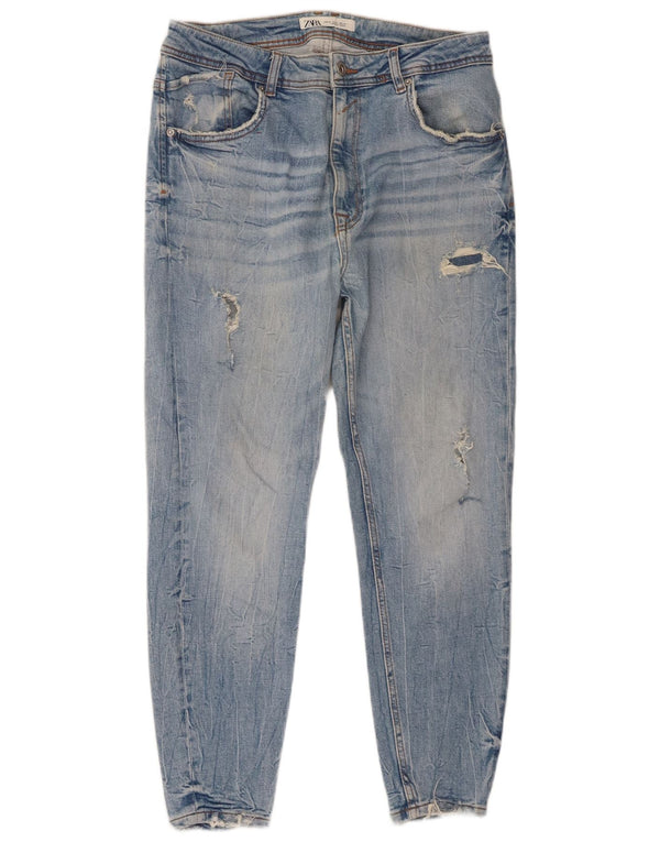 Męskie jeansy Zara w trudnej sytuacji, zwężane EU 46 XL W36 L26 Niebieskie