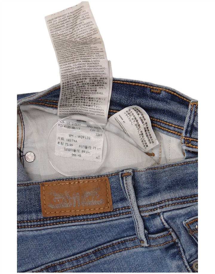 Damskie jeansy Bootcut LEVI'S US 8 Medium W29 L32 Niebieskie bawełniane