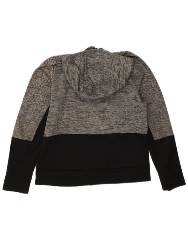 Chłopięcy sweter z kapturem i zamkiem Nike Dri Fit 13-14 lat XL Szary blok kolorów