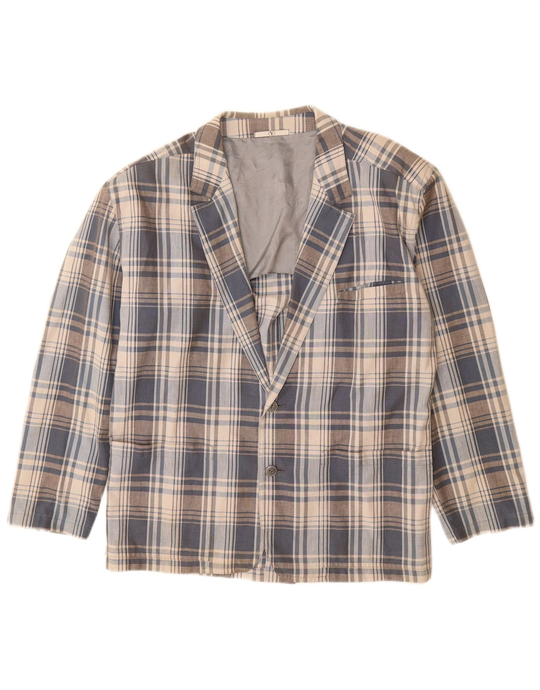 Męska marynarka zapinana na 2 guziki Valentino UK 40, duża, szara