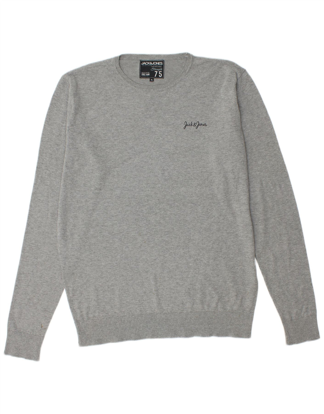 Męski sweter Jack & Jones z okrągłym dekoltem XL, szary, nakrapiany