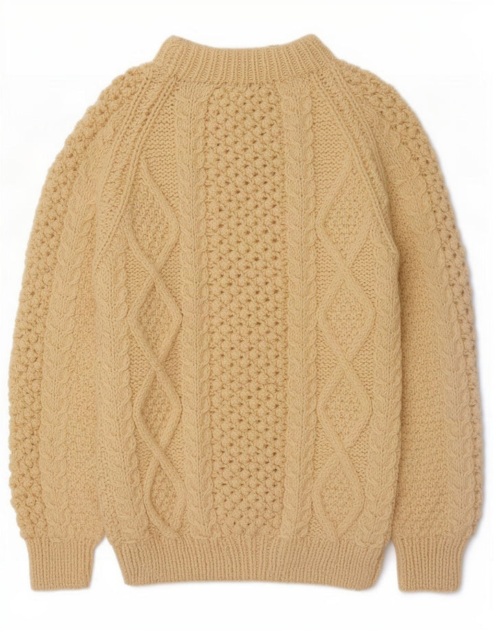 Vintage męski sweter z golfem, duży w kolorze złamanej bieli