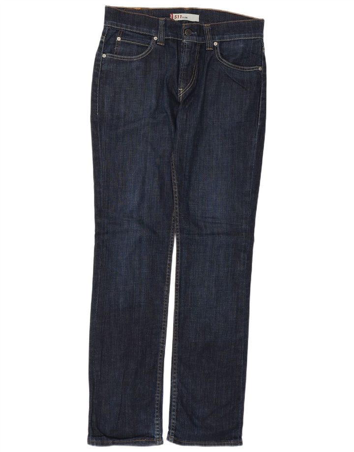 Męskie jeansy LEVI'S 511 Slim W33 L34 Granatowa bawełna