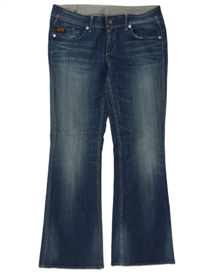 Damskie jeansy rozkloszowane G-Star W33 L32 Niebieskie bawełniane