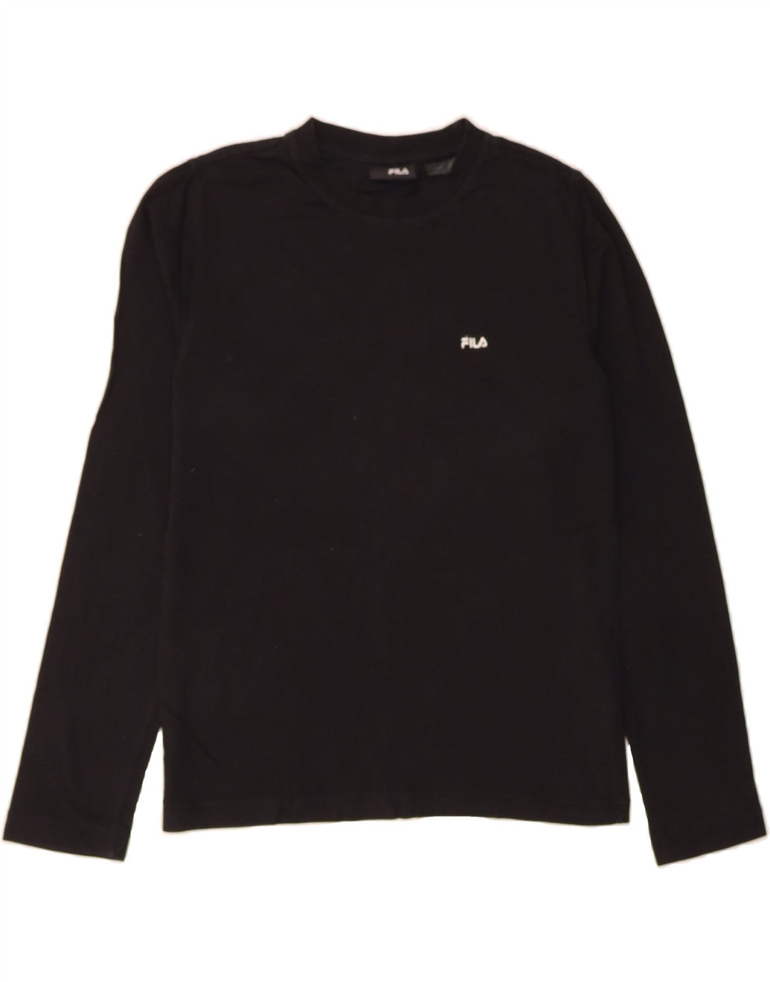 FILA Womens Top Long Sleeve UK 14 Medium Black Cotton Vintage Fila and Second-Hand Fila from Messina Hembry 