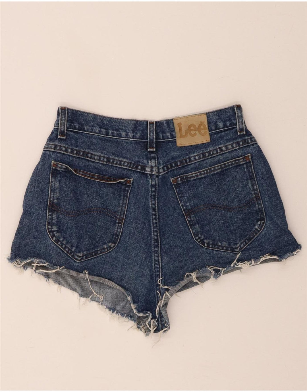 LEE Womens Denim Shorts W28 Medium  Navy Blue Vintage Lee and Second-Hand Lee from Messina Hembry 