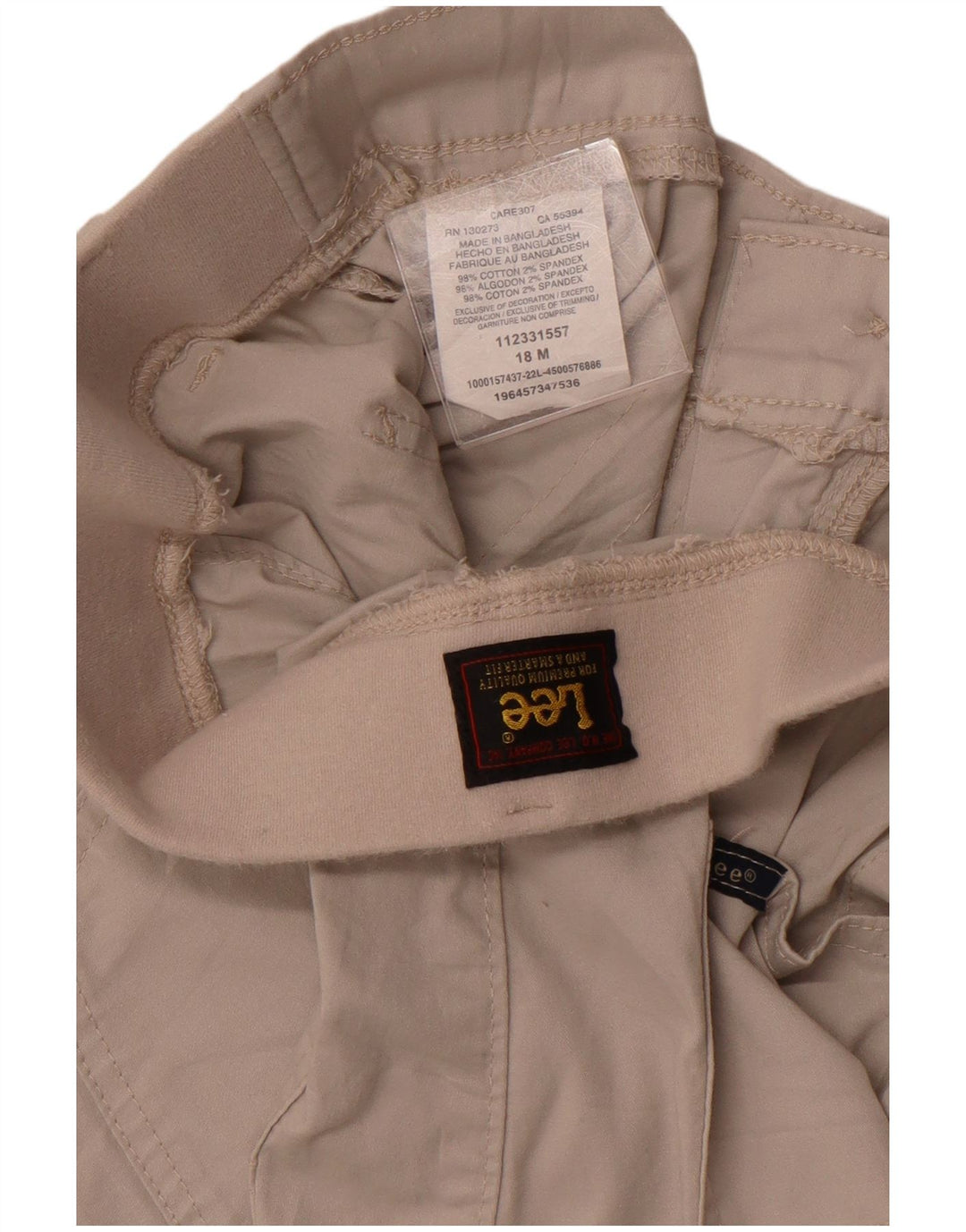 Damskie spodenki codzienne LEE US 18 2XL W38 Beżowa bawełna