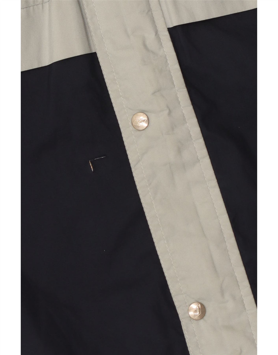 Męska kurtka przeciwdeszczowa K-Way z kapturem UK 38, średni granatowy poliester w blokach kolorów