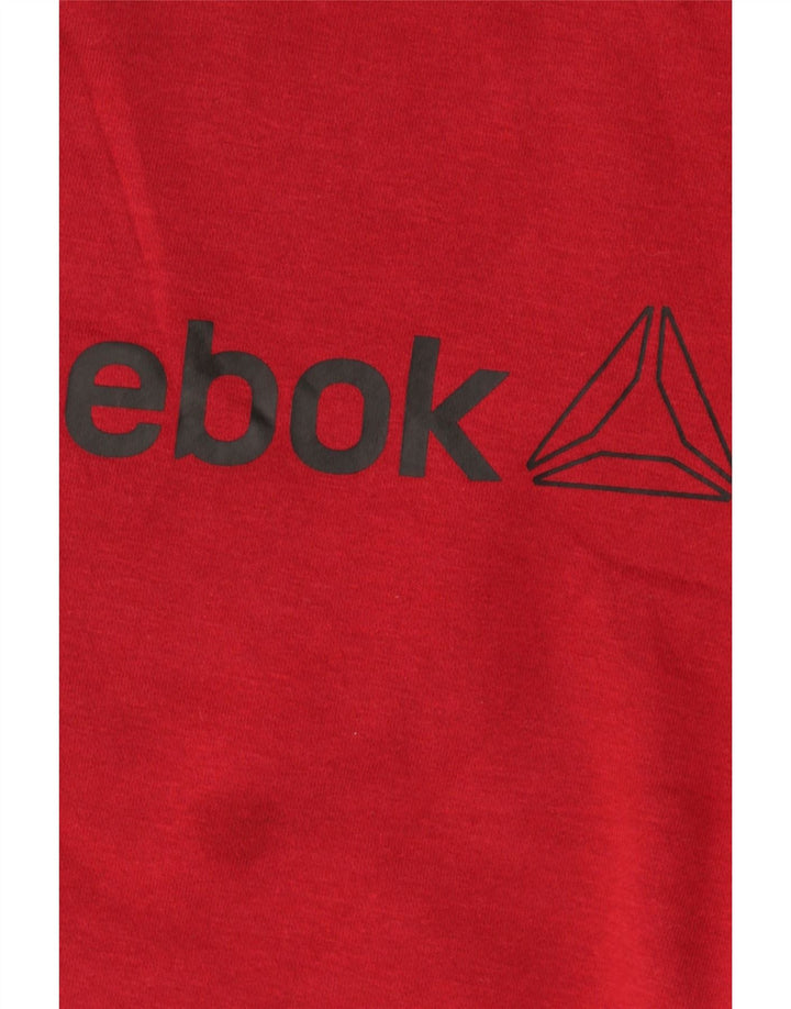 Męska bluza Reebok z grafiką, duża, bordowa