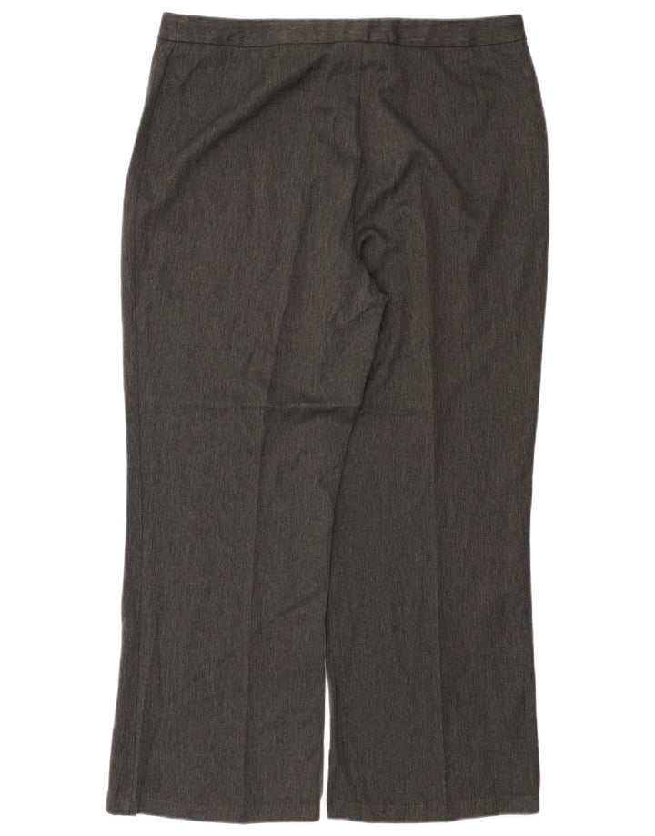 Damskie proste spodnie garniturowe Marks & Spencer W36 L28 Szare w jodełkę