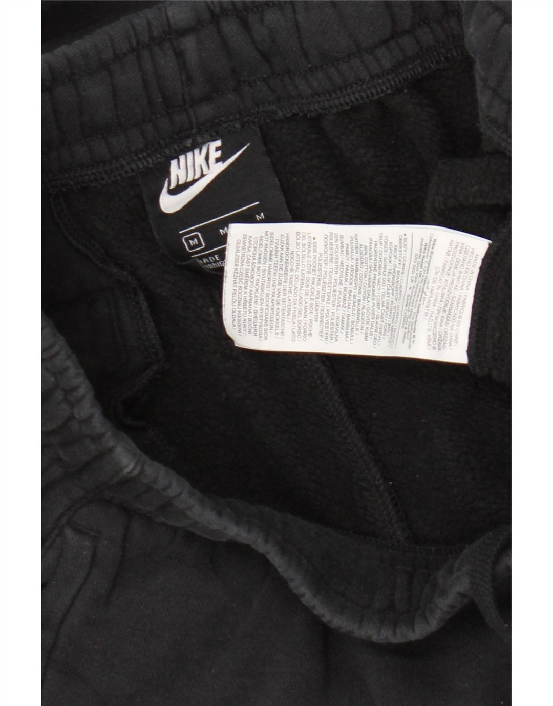Męskie spodnie dresowe Nike, joggery, średnia czarna bawełna