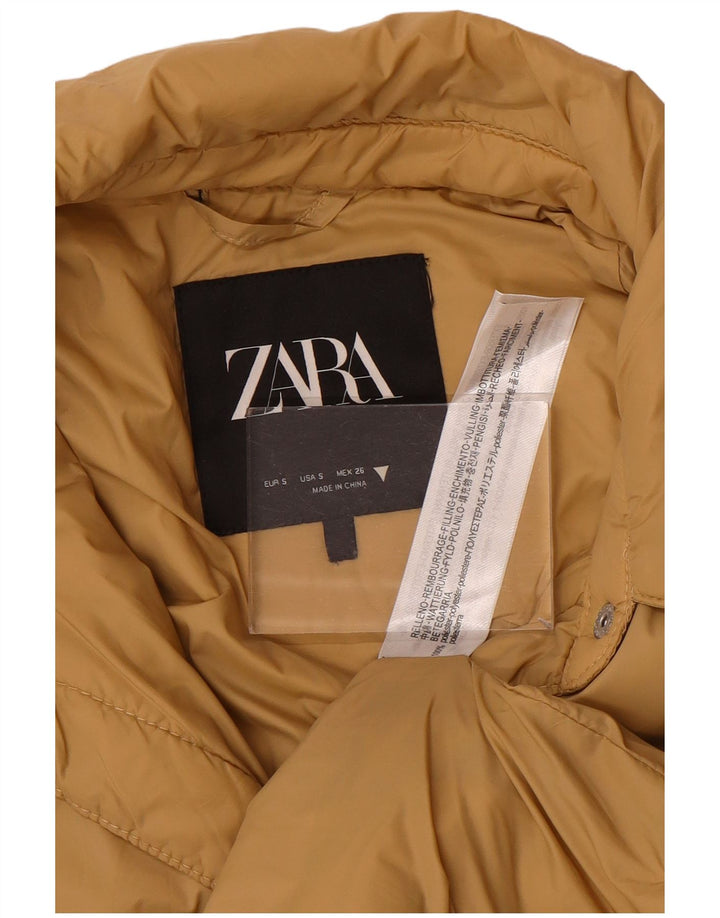Damski płaszcz oversize Zara z podszewką UK 10, mały, beżowy, poliester