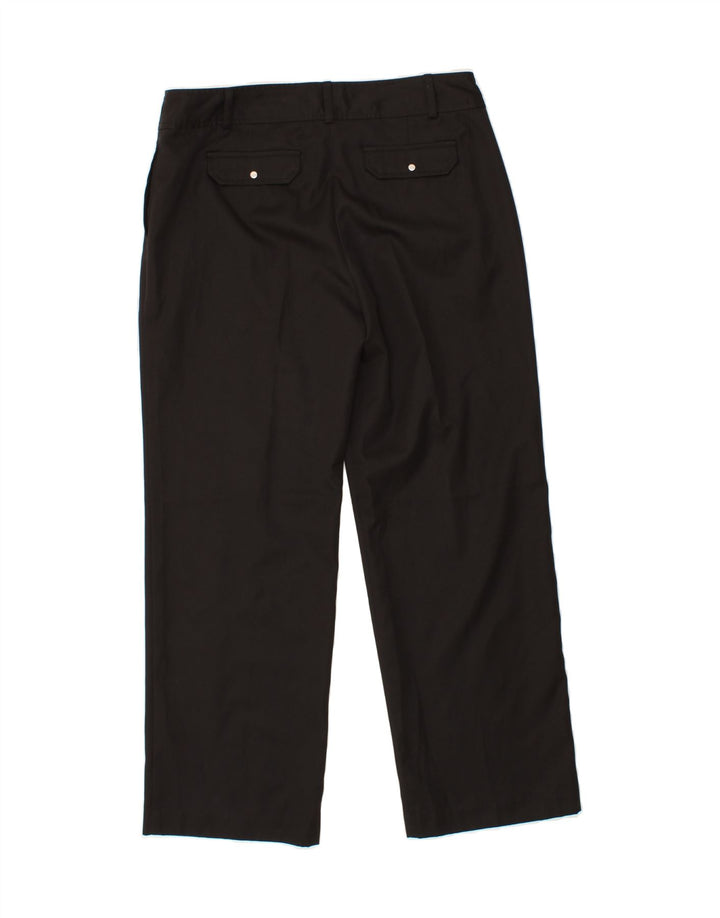 IZOD Womens Straight Chino Trousers US 8 Medium W30 L29 Black Polyester Vintage Izod and Second-Hand Izod from Messina Hembry 