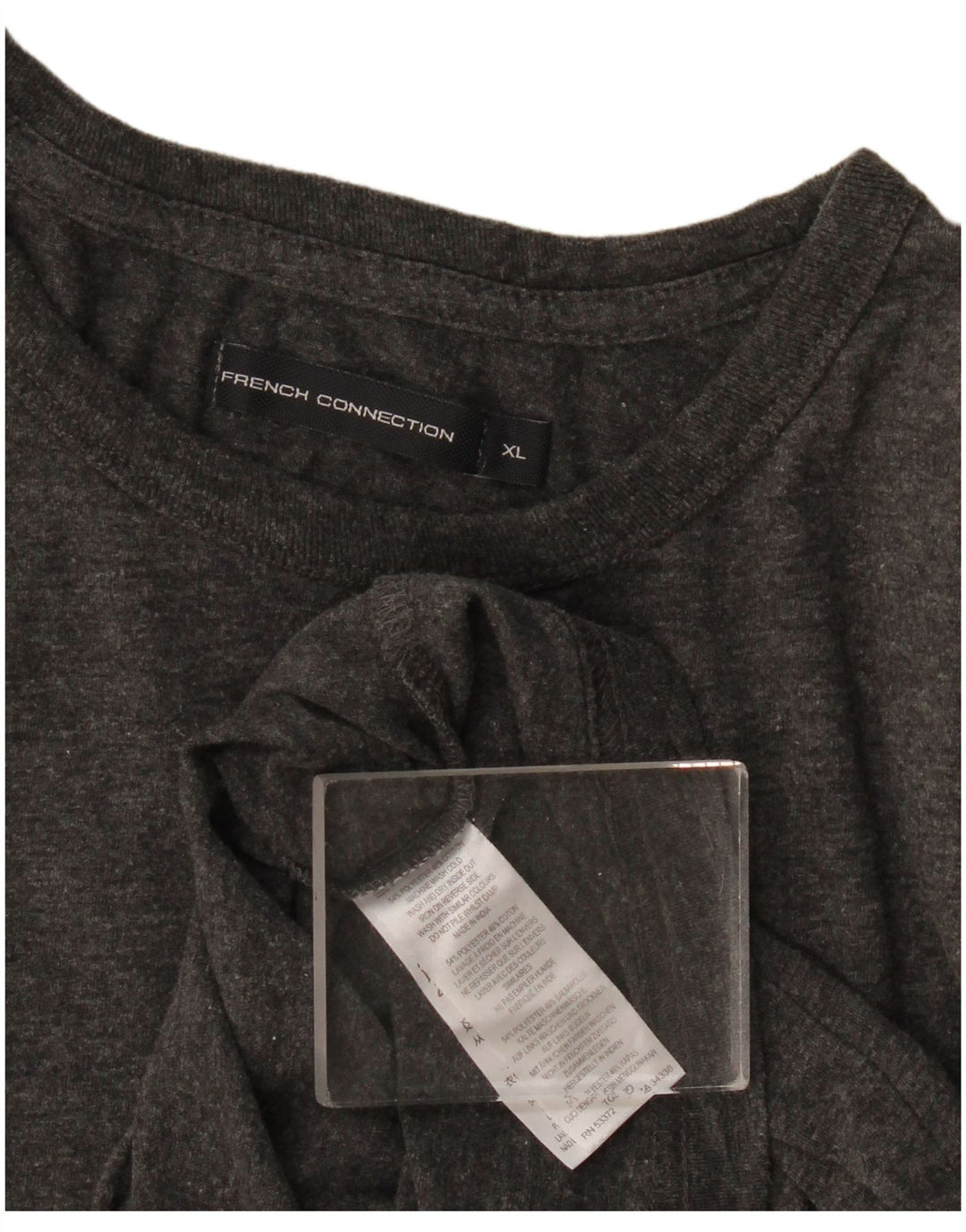 T-shirt męski French Connection Top XL, szary, nakrapiany poliester