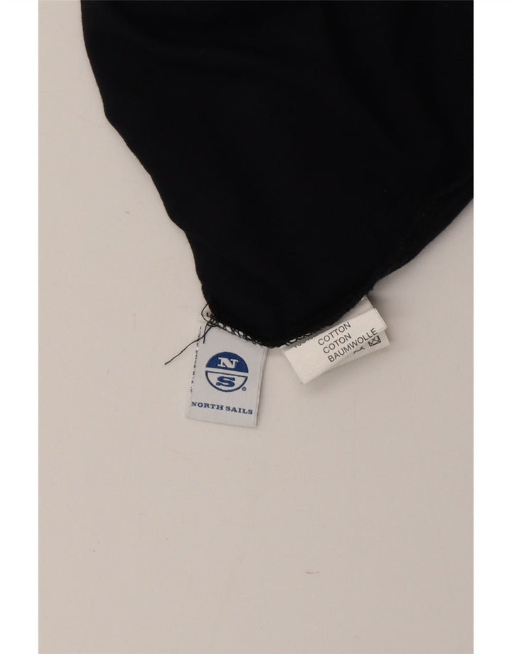 Męski top graficzny z długim rękawem NORTH SAILS, duży, granatowy, bawełniany