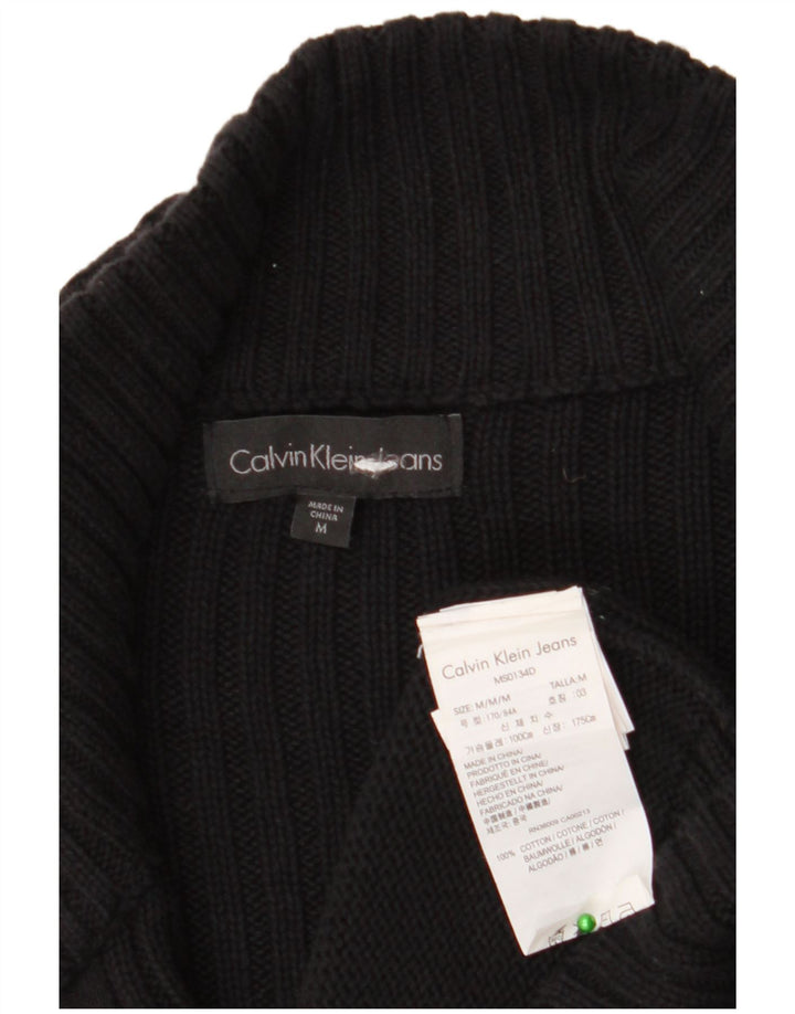 Męski sweter rozpinany Calvin Klein Jeans, średni czarny, bawełniany