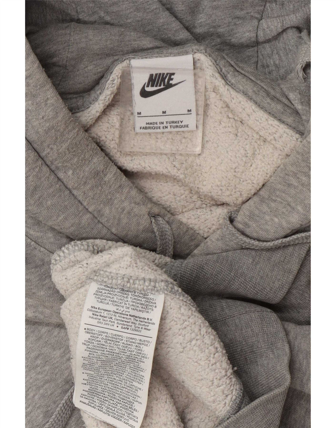 Męski sweter z kapturem Nike, średnioszary, bawełniany