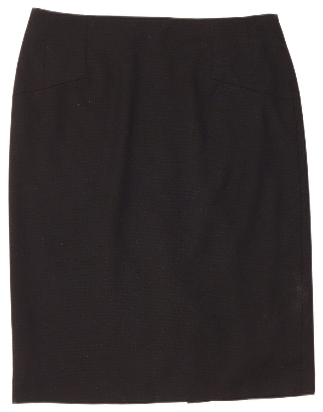 REISS Womens Straight Skirt UK 14 Large W32  Black Wool