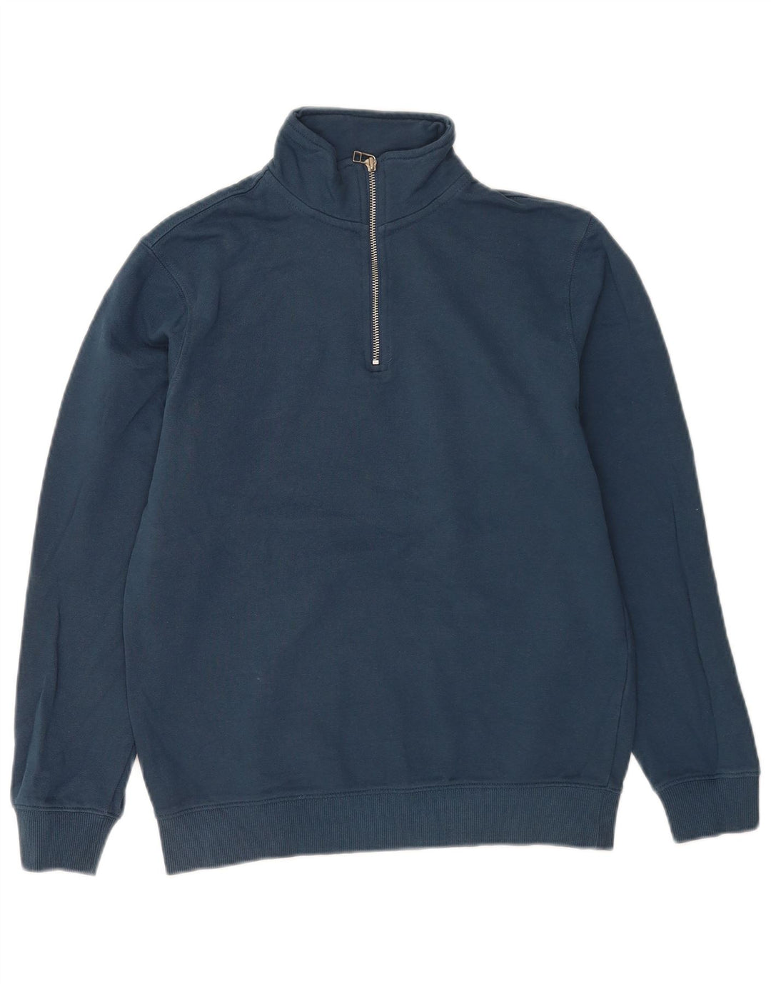Męski sweter z zamkiem błyskawicznym John Lewis, mały, granatowy, bawełniany