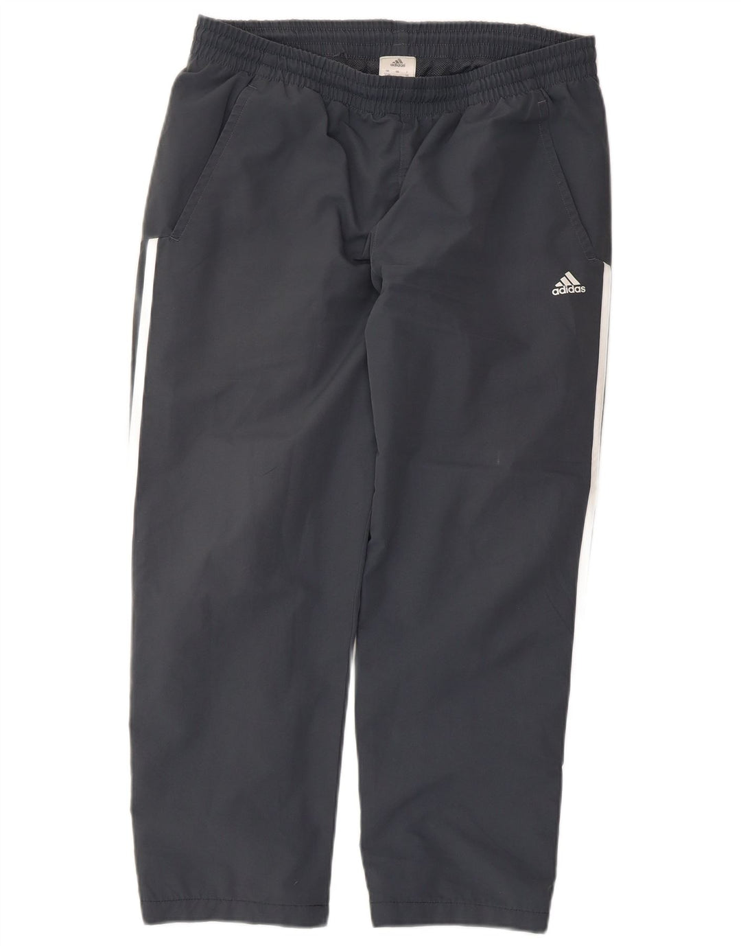 Męskie spodnie dresowe Adidas UK 42/44, duże, szare, poliestrowe