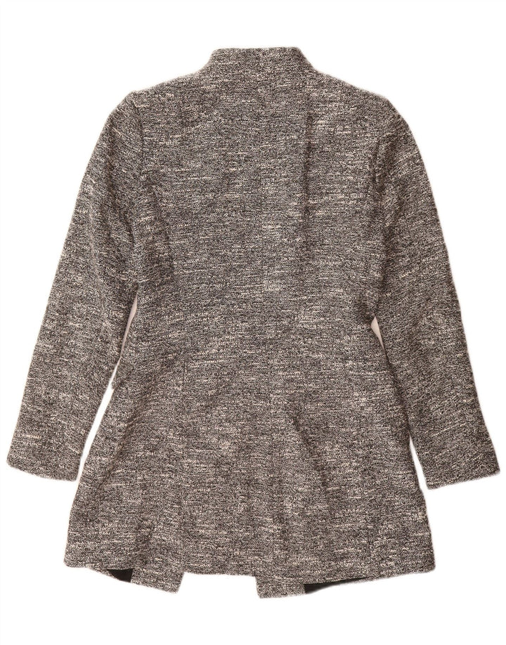 Płaszcz damski Zara Open UK 10 Small, szary, nakrapiany bawełniany