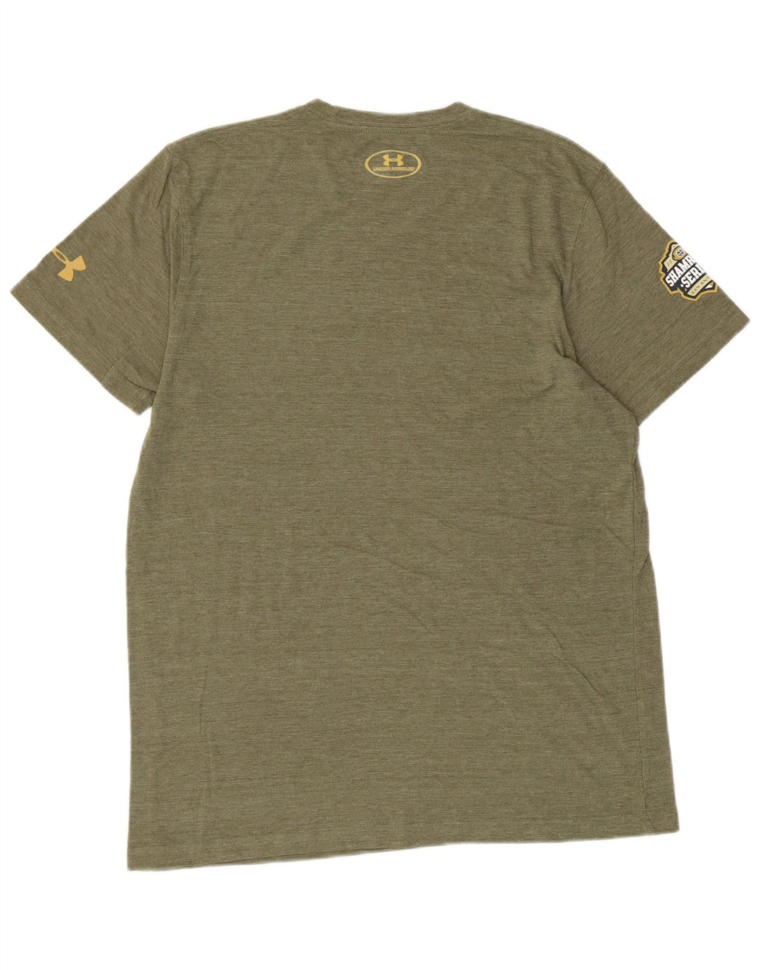 Męski t-shirt z grafiką UNDER ARMOUR Heat Gear, średni khaki