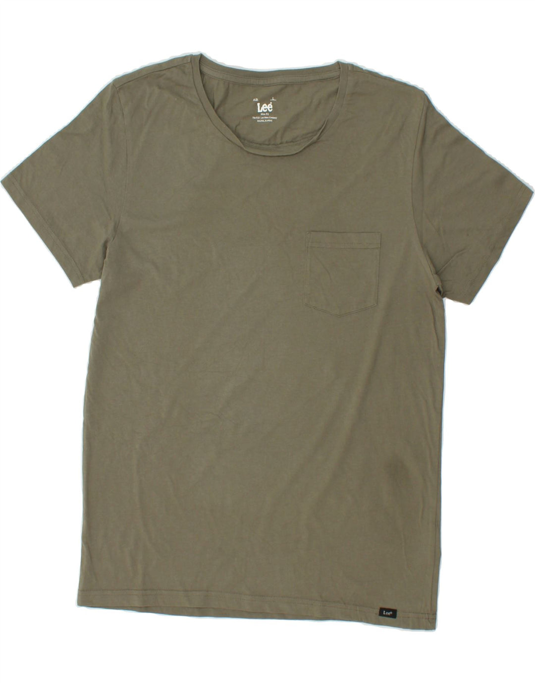 LEE Womens T-Shirt Top UK 16 Large Khaki Cotton | Vintage Lee | Thrift | Second-Hand Lee | Used Clothing | Messina Hembry 